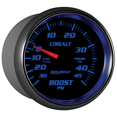 AutoMeter Gauge Vac/Boost 2-5/8in. 30Inhg-45PSI Mechanical Cobalt - 7908