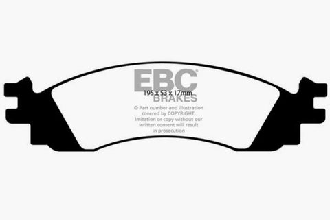 EBC 10-12 Ford Taurus 3.5 Twin Turbo SHO Redstuff Front Brake Pads - DP31767C