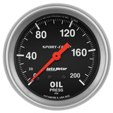 Autometer 2-5/8in 200 PSI Mechanical Sport-Comp Oil Pressure Gauge - 3422