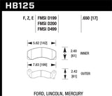 Hawk HPS Street Brake Pads - HB125F.650
