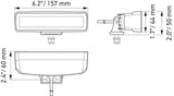 Hella Universal Black Magic 6 L.E.D. Mini Light Bar - Flood Beam - 358176201