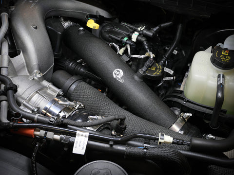aFe 23-24 Ford F250/F350 Super Duty V8-6.7L BladeRunner 3 In. Aluminum Hot Charge Pipe- BLK - 46-20688-B