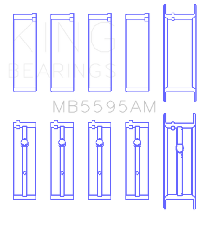 King Engine Bearings Datsun Ka-24E (Size +1.0mm) Main Bearing Set - MB5595AM1.0