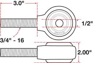 SPC Performance xAxis Rod End Ball Joint - 15747