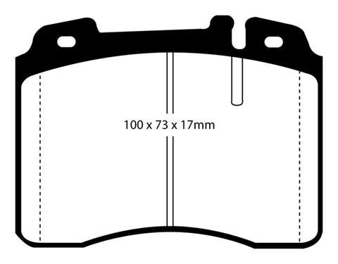 EBC 92-96 Ferrari 512TR 5.0 Yellowstuff Front Brake Pads - DP4927R