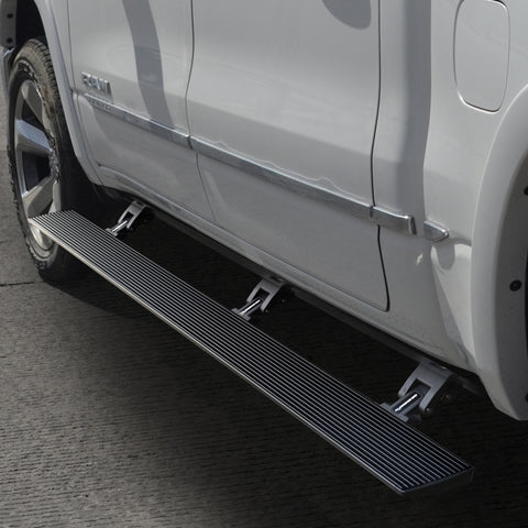 Go Rhino 19-23 Ram 1500 Quad Cab 4dr E-BOARD E1 Electric Running Board Kit (No Drill) - Tex. Blk - 20430680PC