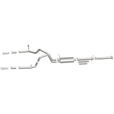 MagnaFlow Stainless Cat-Back Exhaust 2015 Chevy Silverado 2500HD 6.0L Dual Split Rear Exit 4in - 19027