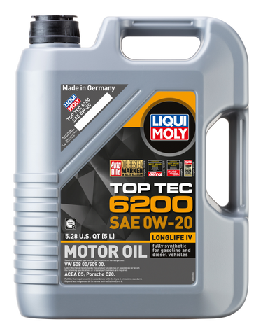 LIQUI MOLY 5L Top Tec 6200 Motor Oil SAE 0W20 - 20238