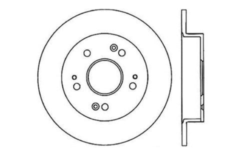 StopTech 06-07 Acura CSX (Canada) / 06-09 Honda Civic / 97-01 Prelude Drilled Left Rear Rotor - 128.40040L