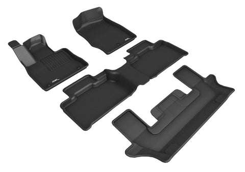 3D MAXpider 2020-2021 Ford Explorer 1st/2nd/3rd Row Floor Mats - Black - L1FR13101509