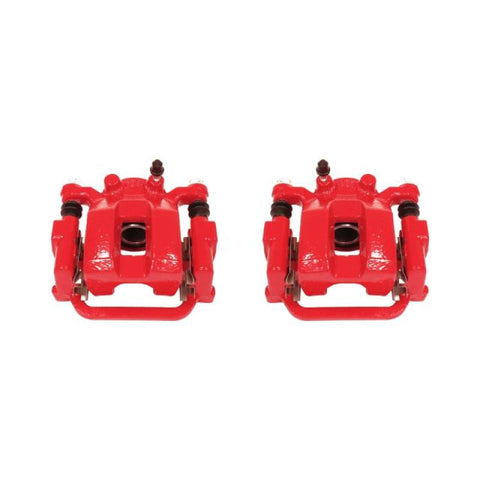 Power Stop 03-08 Infiniti FX35 Rear Red Calipers w/Brackets - Pair - S2786