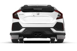 Rally Armor 17-21 Honda Civic Sport & Touring (Hatch) White UR Mud Flap w/ Red Logo - MF51-UR-WH/RD