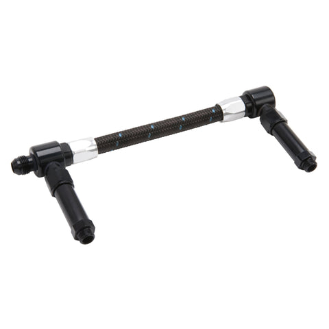 Russell Performance -8 AN to -8 AN ProClassic Demon Carb Dual Inlet Carb Kit (Black/Silver) - 641183