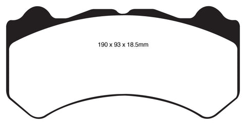 EBC 08-11 Nissan GT-R (R35) 3.8 Twin Turbo (Cast Iron Rotors) Yellowstuff Front Brake Pads - DP41983R