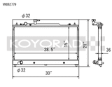 Koyo 06-08 Mazdaspeed 6 2.3L Turbo Radiator - VH062779