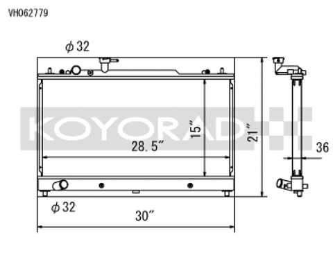 Koyo 06-08 Mazdaspeed 6 2.3L Turbo Radiator - VH062779