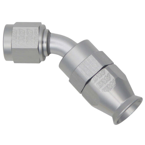 DeatschWerks 6AN Female Swivel 45-Degree Hose End PTFE (Incl. 1 Olive Insert) - 6-02-0851