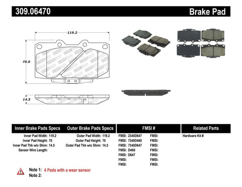 StopTech 89-96 Nissan 300ZX Sport Performance Front Brake Pads - 309.06470