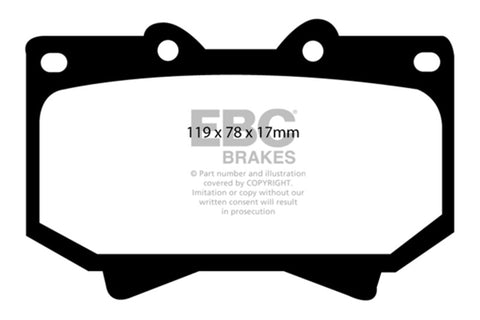 EBC 98-07 Lexus LX470 4.7 Bluestuff Front Brake Pads - DP51319NDX