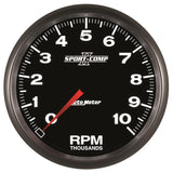 Autometer Sport-Comp II 5 inch 0-10000 RPM In Dash Tachometer - 3698
