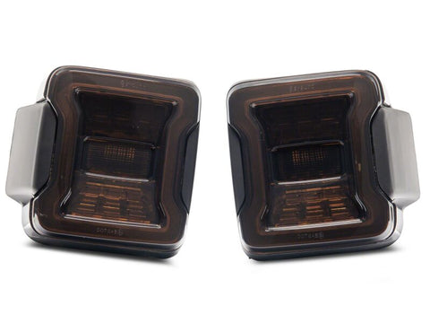 Raxiom 18-26 Jeep Wrangler JL LED Tail Lights- Red Housing- Smoked Lens - J181425