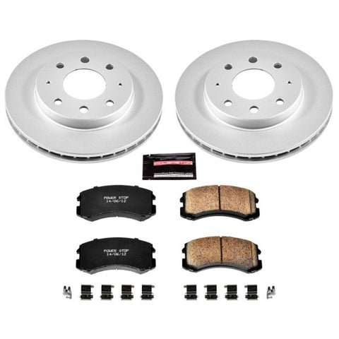 Power Stop 02-07 Mitsubishi Lancer Front Z17 Evolution Geomet Coated Brake Kit - CRK1092
