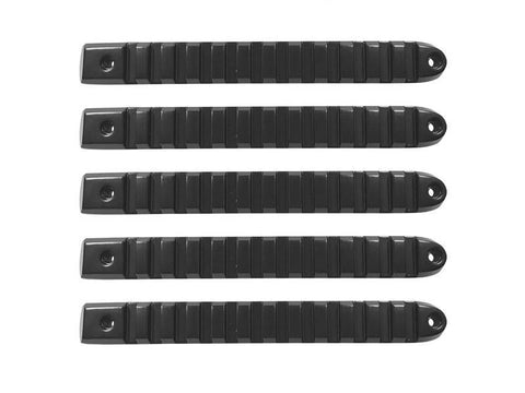 DV8 Offroad 2007-2018 Jeep JK Black Rail Style Door Handle Inserts - Set Of 5 - D-JP-190028-BK-5