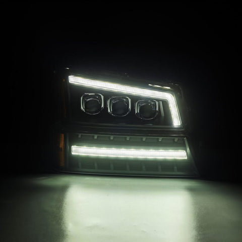 AlphaRex 03-06 Chevy Silverado 1500/2500HD/3500HD/Avalanche Black NOVA LED Proj Headlights - 880256