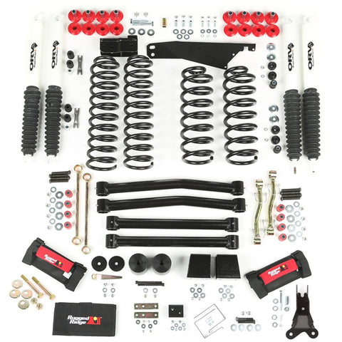 Rugged Ridge 4in Lift Kit with Shocks 07-18 Jeep Wrangler JK - 18415.60