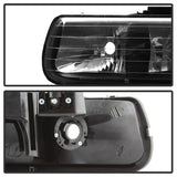xTune Chevy Tahoe 00-06 Amber Crystal Headlights Black HD-JH-CSIL99-BK - 5064240