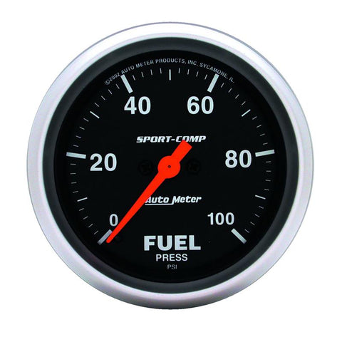 AutoMeter Gauge Fuel Pressure 2-5/8in. 100PSI Digital Stepper Motor Sport-Comp - 3563