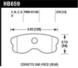 Hawk 06-10 Chevy Corvette (Improved Pad Design) Rear HP+ Street Brake Pads - HB659N.570