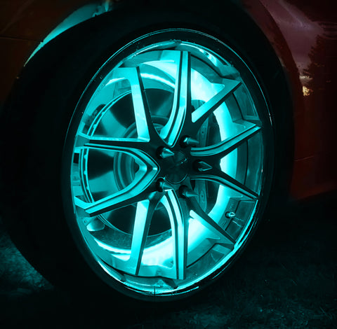 Oracle LED Illuminated Wheel Rings - Aqua - 4215-010