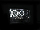 ANZO 2005-2007 Ford Excursion Projector Headlights w/ Halo Chrome w/ LED Strip (CCFL) 1pc - 111118