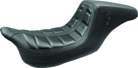 Mustang 08-21 Harley Electra Glide,Rd Glide,Rd King, Str Glide Squareback 1PC Seat - Black - 75239