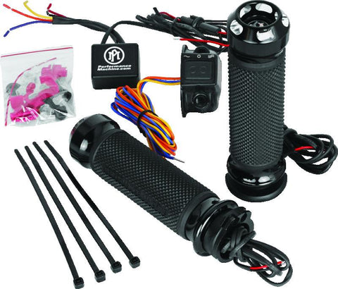 Performance Machine FLHX Cable Apex Heated Grips - Contrast Cut - 0063-2092-BM