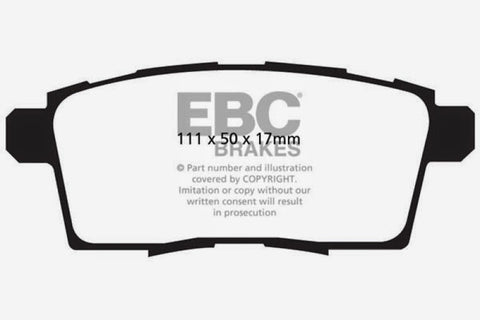 EBC 06-08 Ford Edge 3.5 2WD Extra Duty Rear Brake Pads - ED91795