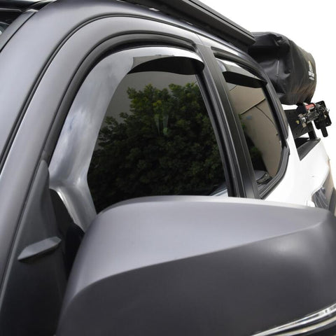 Westin 2016-2018 Toyota Tacoma Double Cab 4dr In-Channel Wind Deflector 4pc - Smoke - 72-88433