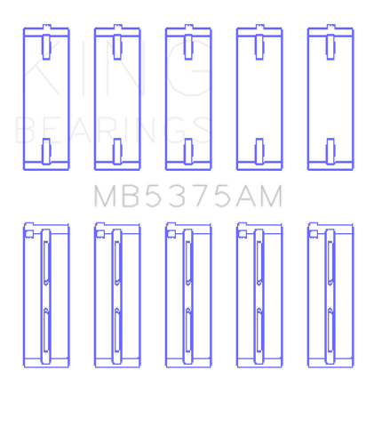King Engine Bearings Toyota 2Zzge (Size +0.75mm) Main Bearing Set - MB5375AM0.75