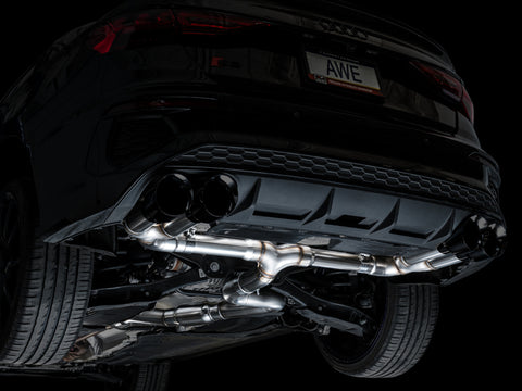 AWE Tuning 22-24 Audi 8Y S3 Track Edition Exhaust - Diamond Black Tips - 3020-43897