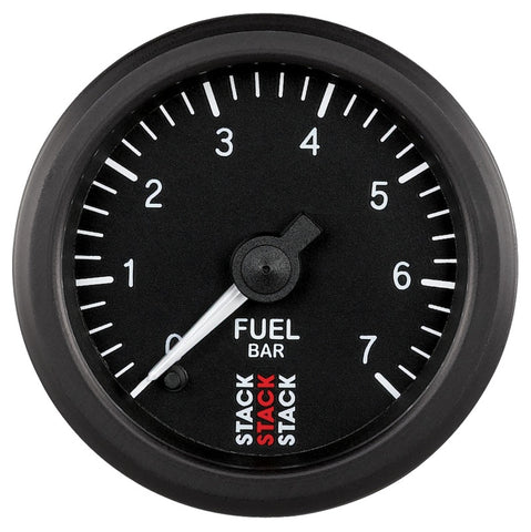 Autometer Stack 52mm 0-7 Bar M10 Male Pro Stepper Motor Fuel Pressure Gauge - Black - ST3305