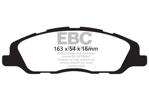 EBC 13-14 Ford Mustang 3.7 (A/T+Performance Pkg) Yellowstuff Front Brake Pads - DP41868R