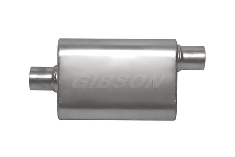 Gibson CFT Superflow Center/Offset Oval Muffler - 4x9x13in/2.25in Inlet/2.25in Outlet - Stainless - 55121S