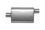 Gibson CFT Superflow Center/Offset Oval Muffler - 4x9x18in/2.25in Inlet/2.25in Outlet - Stainless - 55161S