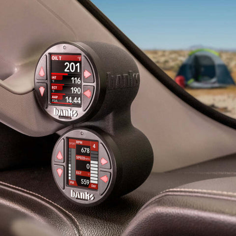 Banks Power 15-19 Chevrolet / GMC 2500/3500 iDash Stealth Dual Pod Mount - 63350