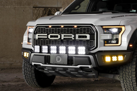 Diode Dynamics 17-20 Ford Raptor SS5 Grille CrossLink Lightbar Kit Sport - White Combo - DD7335