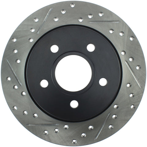 StopTech 12-15 Ford Focus w/ Rear Disc Brakes Rear Right Slotted & Drilled Rotor - 127.61099R