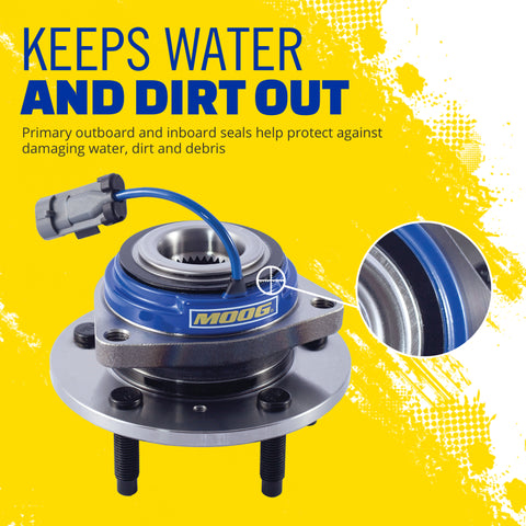 MOOG 17-21 Ford F-450 Super Duty Base Front Wheel Hub & Bearing Assembly - 515184