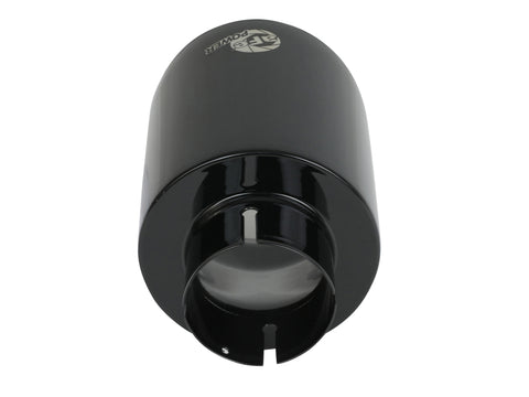 aFe Takeda 409 SS Clamp-On Exhaust Tip 2.5in. Inlet / 4.5in. Outlet / 7in. L - Black - 49T25454-B071