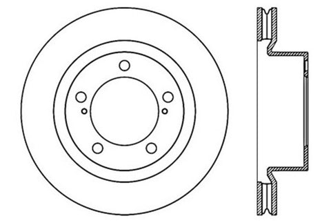 Stoptech 08-11/13-18 Toyota Land Cruiser Front Premium High Carbon Cryo Brake Rotor - 120.44162CRY